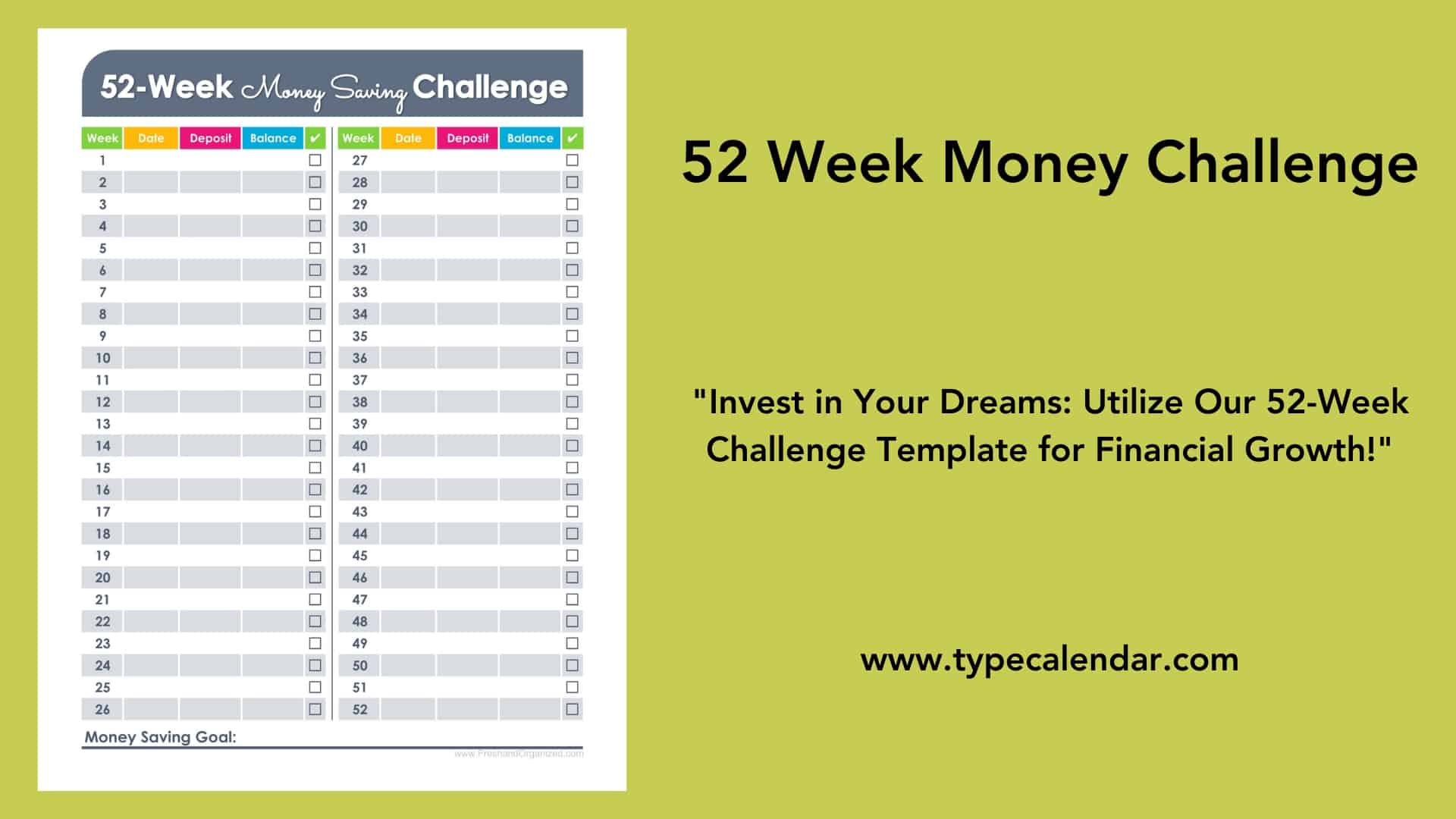 52 Week Money Challenge